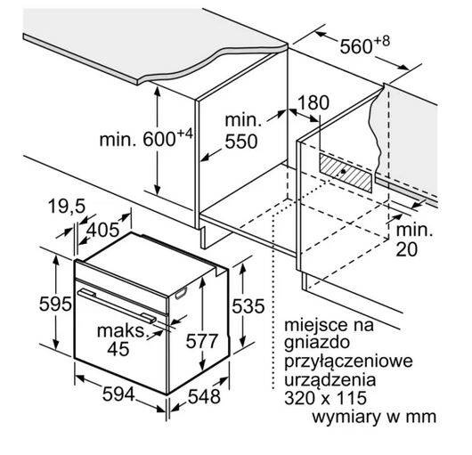 Piekarnik Siemens do zabudowy HB734G2B1