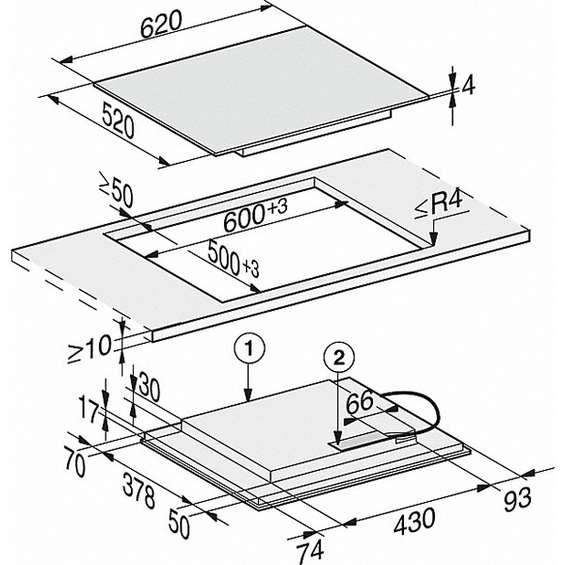 Płyta indukcyjna Miele SmartSelect czarny KM 7667 FL 11128720