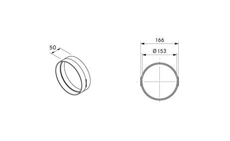 BORA ERV/1 Ecotube łącznik kanału okrągły wraz z materiałem uszczelniającym (1szt.) EAN-Code:4260326375718