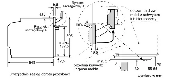Piekarnik do zabudowy z funkcją pary Bosch HRG7361B1 czarny