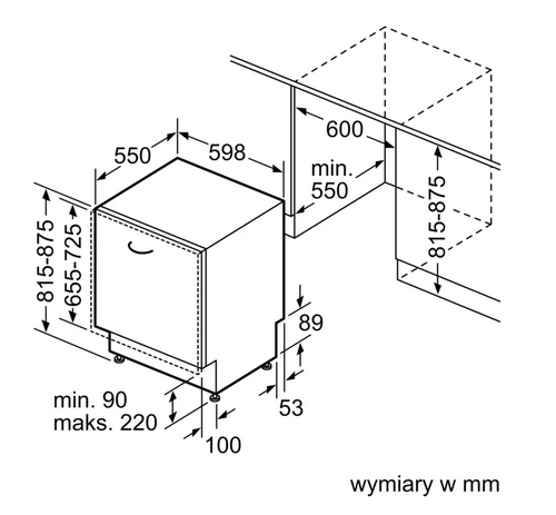 Zmywarka do zabudowy w pełni zaintegrowana Siemens SN63HX06CE 60 cm