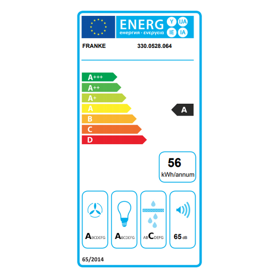 Okap Franke Evo Plus FPJ 625 V BK/SS Stal szlach. / szkło 330.0528.064