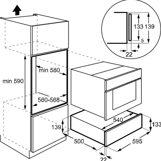 Szuflada do podgrzewania naczyń De Dietrich DWD4810B