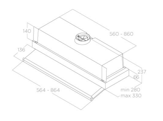 Okap Elica CIAK 2.0 GR/A/90 PRF0181898 inox wyciąg