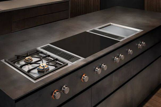 Płyta gazowa Gaggenau VG425215 CKG420000 stalowa rama czarne pokrętła