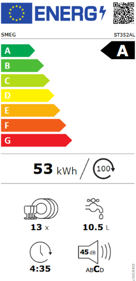 Zmywarka do zabudowy Smeg ST352AL