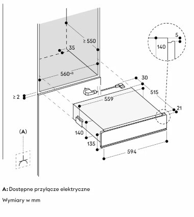Szuflada do pakowania próżniowego Gaggenau seria Minimalistic GV251130