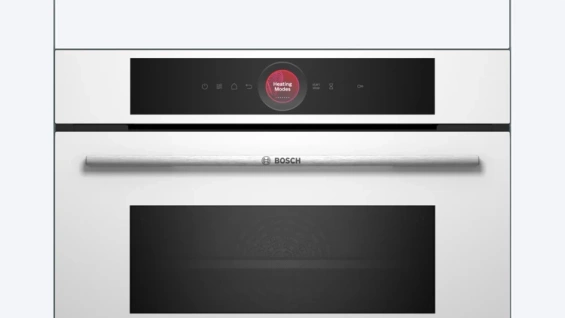 Piekarnik kompaktowy z mikrofalą do zabudowy Bosch CMG7241W1 biały