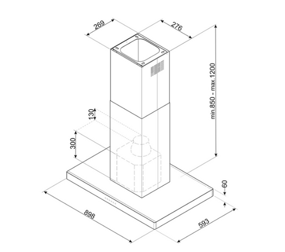 Okap wyspowy Smeg KBTI9L4VN