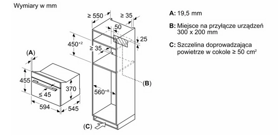 Kuchenka mikrofalowa do zabudowy Bosch CEG732XB1 czarny
