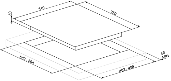 Płyta gazowa Smeg Dolce Stil Novo PV675CNR czarny/miedź