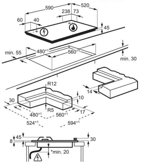 Płyta gazowa Electrolux KGG643753K