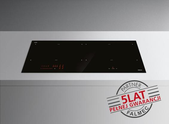 Płyta indukcyjna Falmec Panoramiczna 88 cm w wykończeniu czarny mat dostępność XII 25