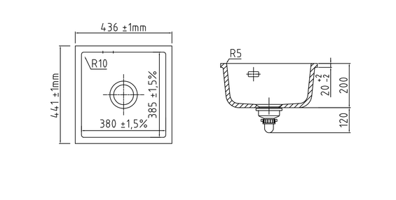 systemceram MERA 40 U zlewozmywak ceramiczny Magnolie10