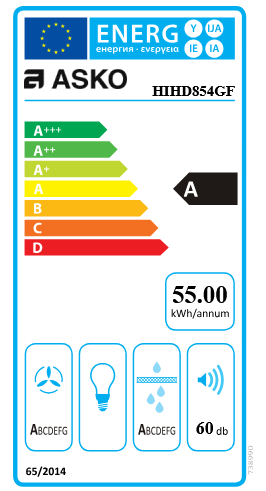 Płyta z okapem ASKO HIHD854GF