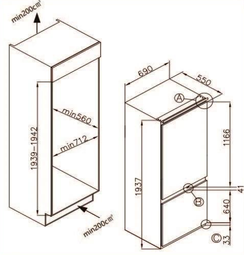 Lodówka do zabudowy De Dietrich DRC9375DN