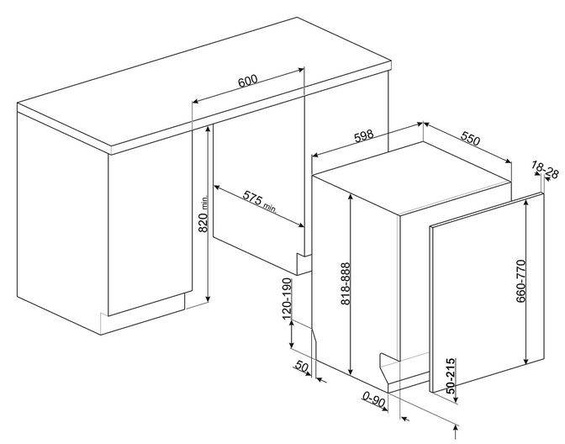 Zmywarka do zabudowy Smeg ST323PM