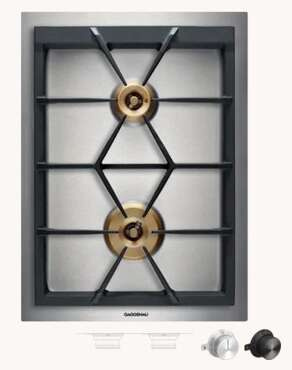 Płyta gazowa Gaggenau VG425215 CKG420010 stalowa rama stalowe pokrętła