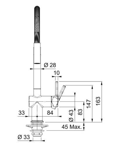 Bateria kuchenna z ruchomą wylewką Franke Active Semi 115.0653.409
