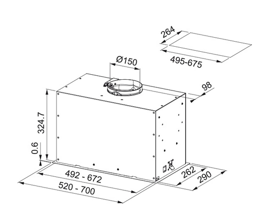 Okap Franke Box Flush Evo FBFE XS A52 305.0665.359