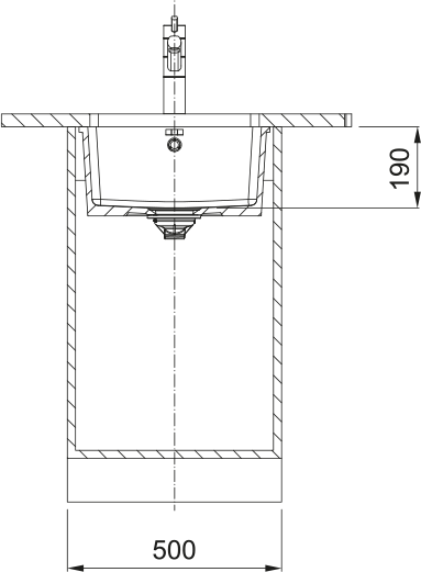 Zlewozmywak KubusX KXK 110-41 czarny mat 126.0738.289