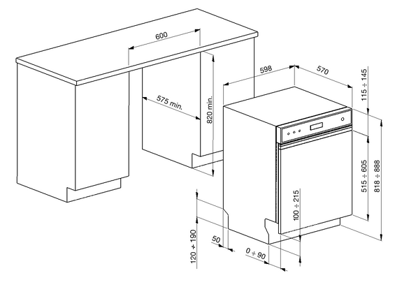 Zmywarka do zabudowy Smeg PL364CX