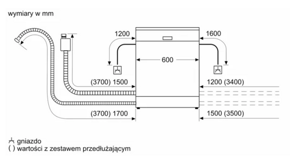 Zmywarka do zabudowy Siemens SN53ES06VE 60 cm