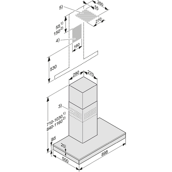 Wyciąg przyścienny Miele DA 6698 W Puristic Edition 6000 10749650