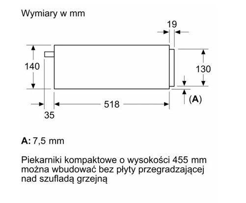 Szuflada grzewcza Siemens BI710C1B1