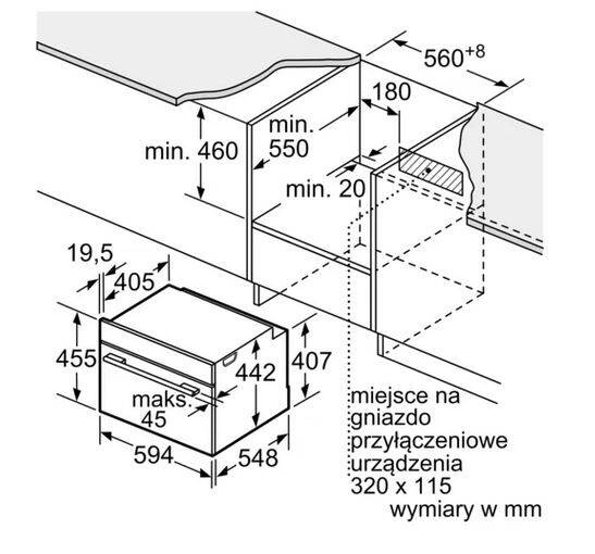 Piekarnik Siemens do zabudowy z funkcją mikrofali CM776GKB1
