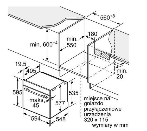 Piekarnik Siemens do zabudowy z mikrofalą HM776GKB1