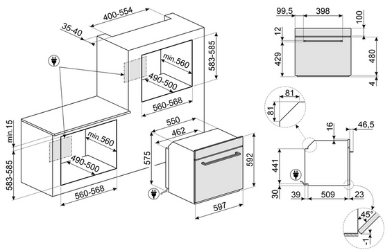 Piekarnik Smeg SF64M3VB2 60 cm