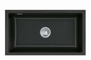 systemceram MERA 80 U zlewozmywak ceramiczny Nigra 87