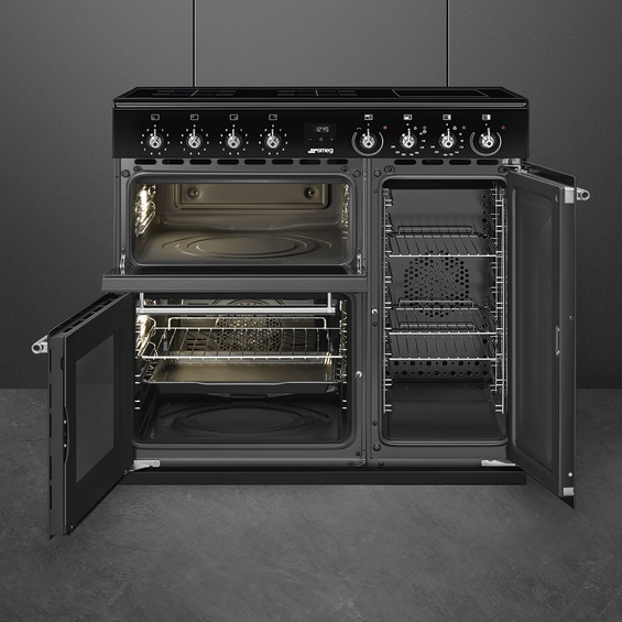 Kuchnia z płytą indukcyjną Smeg CX93IMBL