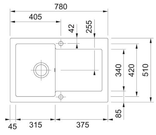 Zlew Franke MARIS MRK 611-78 biały polarny 124.0442.559