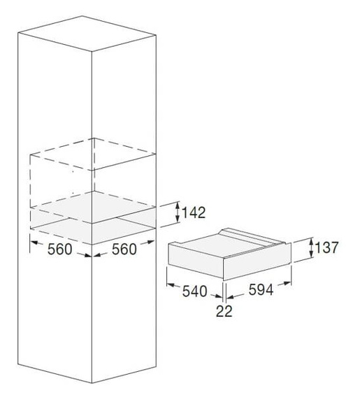 Szuflada grzewcza Fulgor Milano FWD 150 BK