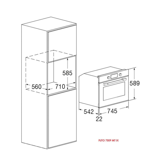 Piekarnik Fulgor Milano FUTO 7509 MT IX