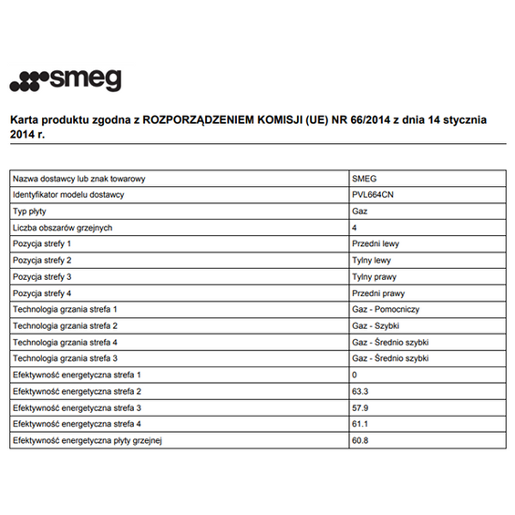 Płyta gazowa Smeg Dolce Stil Novo PVL664CN