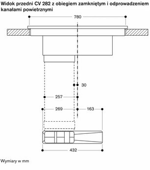Płyta z wbudowanym okapem Gaggenau 80 cm CV282101