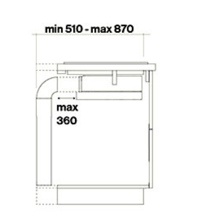 System Zintegrowany Falmec Quantum 84cm 600 m3/h