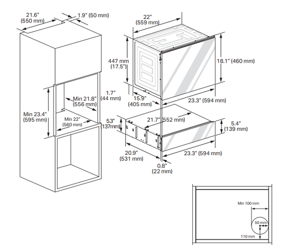 Szuflada do podgrzewania Signature Kitchen Suite SKSWD2401S czarna