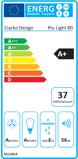 Okap wyspowy Ciarko Design PIU LIGHT Ecru 80 cm