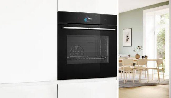 Piekarnik do zabudowy z funkcją pary Bosch HSG7584B1 czarny