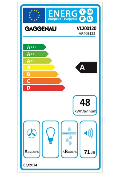 Okap do zabudowy w blacie Gaggenau VL200120 15 cm