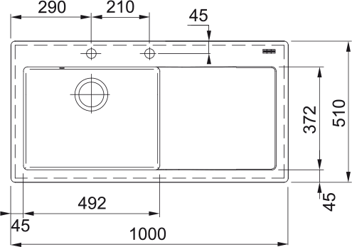 Zlewozmywak Mythos MTK 611-100 Fraceram biały polarny Fraceram ociekacz po prawej Biały 124.0379.851