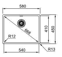 Zlew Franke Box BXX 210/110-54 127.0453.660