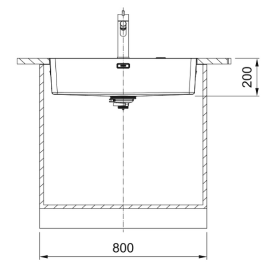 Zlewozmywak Mythos MYX 210-70 Stal szlachetna 127.0624.562