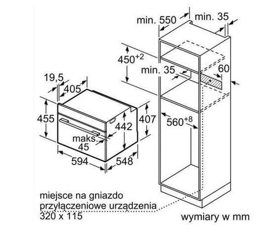 Piekarnik Siemens do zabudowy z parowarem CS736G1B1