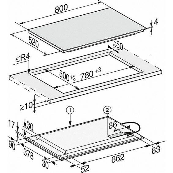 Płyta indukcyjna Miele SmartSelect czarny KM 7575 FL 11022980