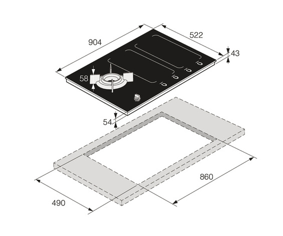 Płyta gazowo - indukcyjna ASKO HIG89524MGB1